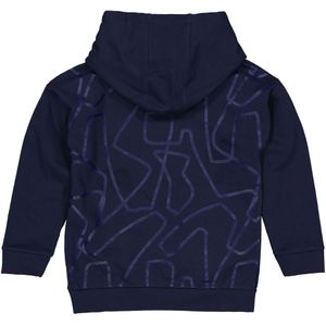 Jongens sweater - Gilius - AOP streep donker blauw