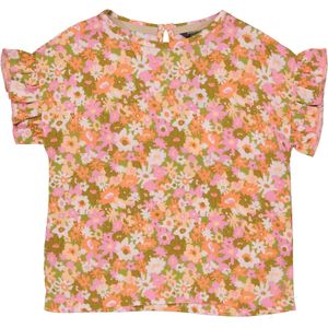 Meisjes blouse - Bodee - AOP roze bloemen