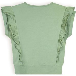 Meisjes t-shirt smock - Kety - Sage groen