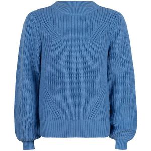 Meisjes trui gebreid fancy - Ultra marine blauw