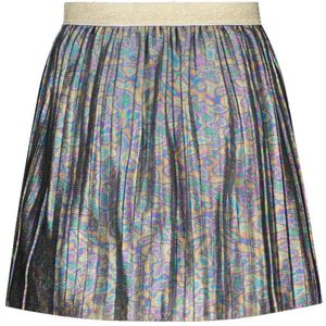 Meisjes rok metallic plisse - Oil