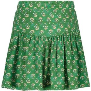 Meisjes rok crepe - Groen bloemen