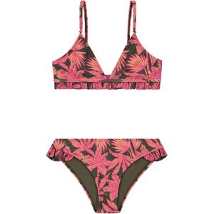 Meisjes bikini triangel - Rosie - Bos groen print