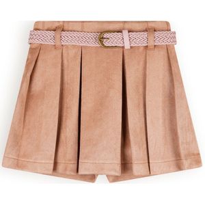 Meisjes broek / rok suede met riem - Sella - Taupe