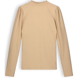 Meisjes shirt soft rib jersey - Kobus - Beige