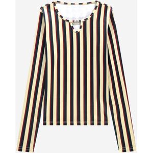 Meisjes top - Striped - Amandel bruin