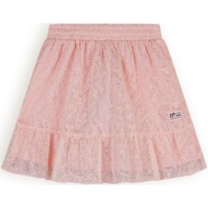 Meisjes rok mesh embroidery - Pale Blush