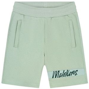 Malelions Regular Fit Sweatshort Captain met Logo Groen