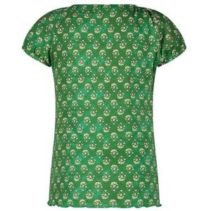 Meisjes top crepe - Groen bloemen