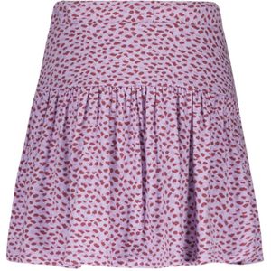 Meisjes rok viscose crepe - Lilac stippen