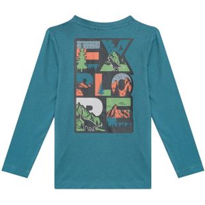 Jongens t-shirt LS - Petrol blauw