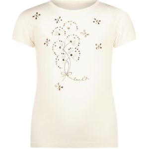 Zomer t-shirt meisjes Ivoor wit - artwork - Nommy