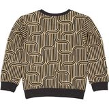 Jongens sweater - Aleso - AOP geomatric metaal grijs
