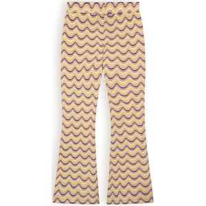 Meisjes flair broek wave AOP - Sasay - Lemoncurd