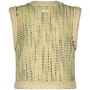 Meisjes gilet boucle - Gitte - Olijf groen