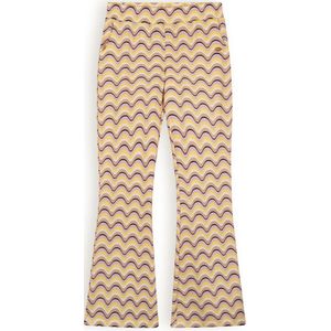 Meisjes flair broek wave AOP - Sasay - Lemoncurd