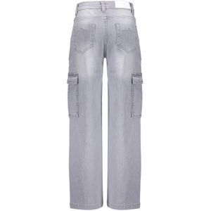 Meisjes jeans broek cargo - Independent - Grijs denim