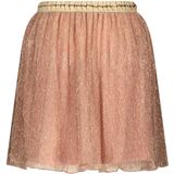 Meisjes rok metallic plisse - Brique