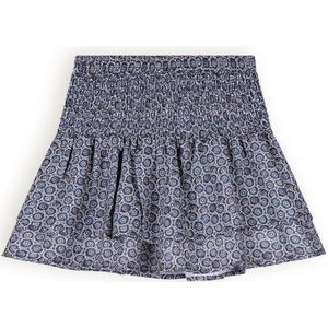 Meisjes rok bloemen smock - Naia - Ensign blauw