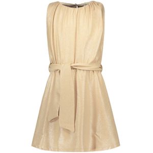 Meisjes jurk metallic crepe - Champagne