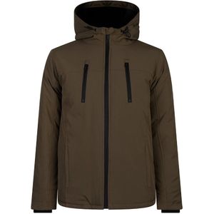 Jongens winterjas soft shell - Donker army groen