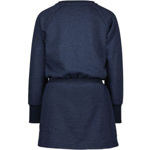 Meisjes sweat jurk - Mima - Indigo blauw melee