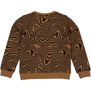 Meisjes sweater - Amara - AOP swirl zwart