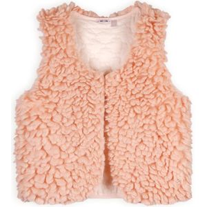 Meisjes reversibel gilet fluffy fur - Katya - Pale Blush