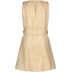 Meisjes jurk metallic crepe - Champagne