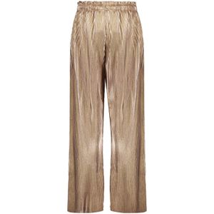 Meisjes broek metallic plisse - Goud