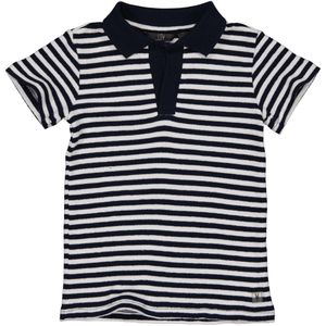 Jongens polo shirt - Marlon - AOP blauw gestreept