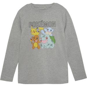 Jongens shirt Pokemon - Licht grijze melange