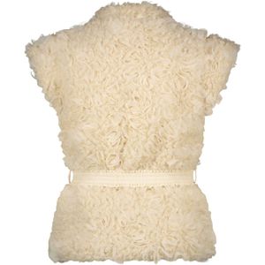 Meisjes bodywarmer fur & voile - Emaro - Dreamy Creamy