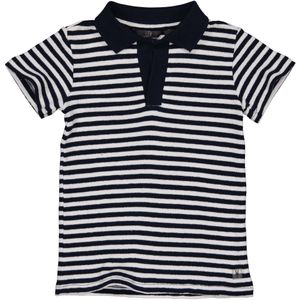 Jongens polo shirt - Marlon - AOP blauw gestreept