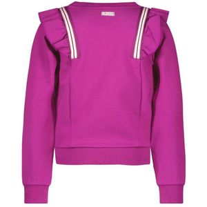 Meisjes sweater ruffel - Sara - Electric paars