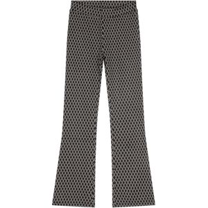 Meisjes flair broek geruit - Zwart