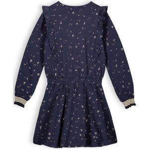 Meisjes jurk jersey - Mira - Navy blauw
