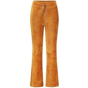 Meisjes flair broek rib velours - Camel