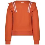 Meisjes sweater ruffel - Sara - Orange glo