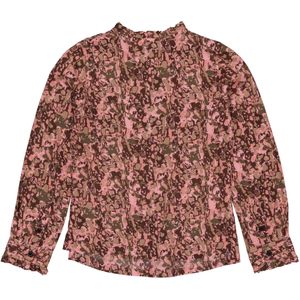 Meisjes blouse - Ami - AOP zalmroze stippen