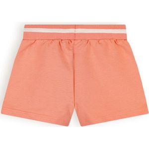 Meisjes sweat short met ruffel - Sofian - Lobster rood