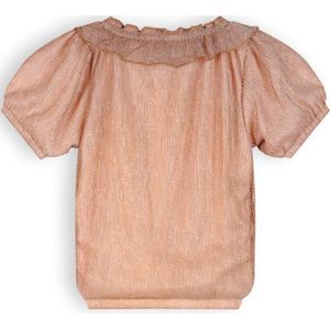 Meisjes blouse plisse - Tommy - Licht goud