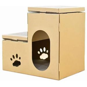 SpirePets - kattenhuis krab-speelhuis - huisje voor poezen en katten - kattenbak
