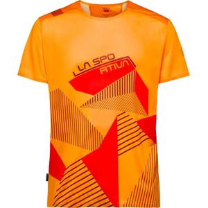 La Sportiva - Klimkleding - Comp T-Shirt M Papaya Cherry Tomato voor Heren van Gerecycled Polyester - Maat M - Oranje