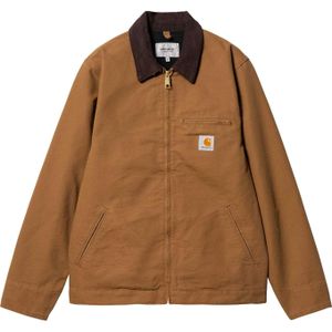 Carhartt WIP - Jassen - Detroit Jacket Rinsed Hamilton Brown / Tobacco voor Heren - Maat S - Bruin