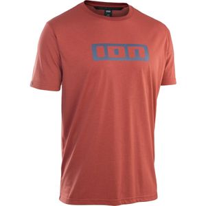 Ion - Mountainbike kleding - Bike Jersey Logo Ss Dr Spicy Red voor Heren van Gerecycled Polyester - Maat M - Rood
