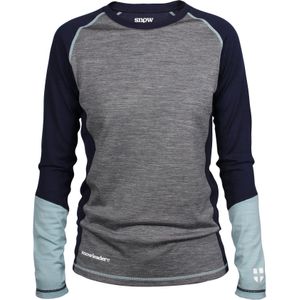 Snowleader - Dames thermokleding - Women's Merino Top voor Dames van Wol - Maat XS - Marine blauw