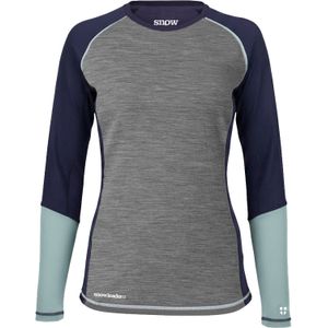 Snowleader - Dames thermokleding - Women's Merino Top voor Dames van Wol - Maat XS - Marine blauw