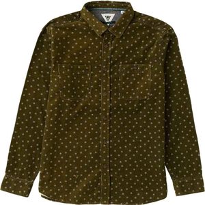 Vissla - Blouses - Rails Cord Printed Eco LS Shirt Tarp voor Heren van Katoen - Maat M - Kaki