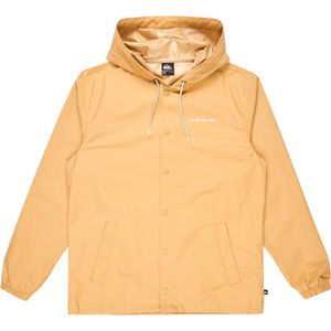 Quiksilver - Jassen - Rain Cloud Hooded Coach Khaki voor Heren van Nylon - Maat M - Oranje